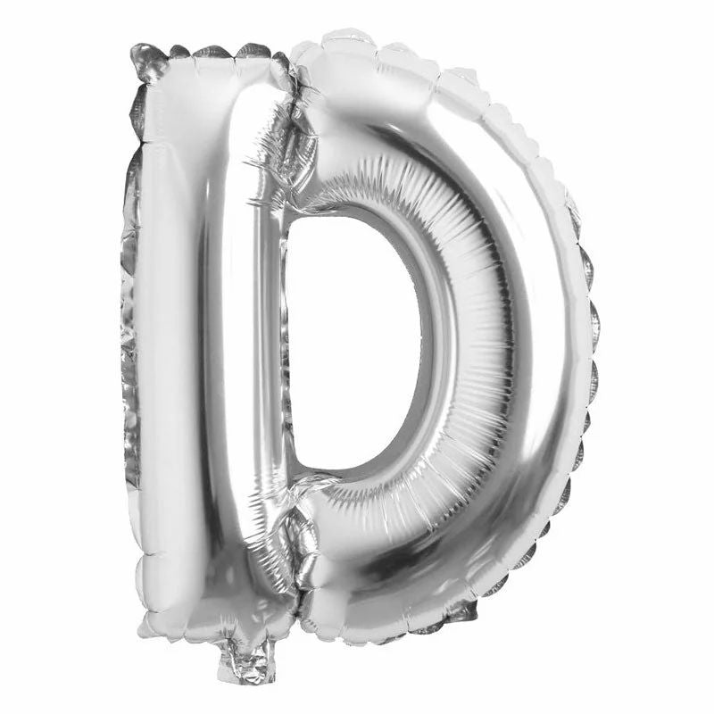 Customized alphabet foil balloons in silver colour