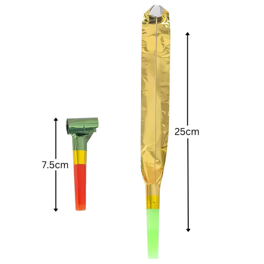 Party Blowers – Set of 15 Colorful Noise Makers for Kids Birthday & Celebrations