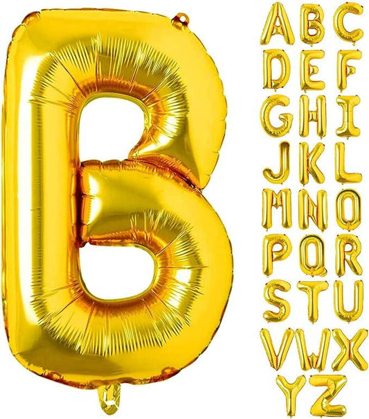 Customized alphabet foil balloons in Golden color