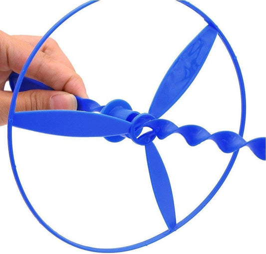 lying Disc Launcher Toy Set – Hand Spin Propeller Toy for Kids (Pack of 6)