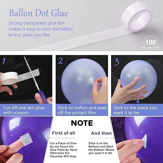 Purple & White Balloon Birthday Decoration Kit - Set of 26 Pcs