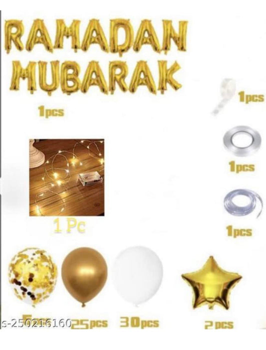Ramadan Mubarak Celebration Theme - Set of 66 Pieces