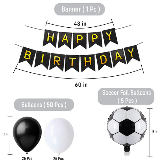 Football Theme Birthday Decoration kit - set of 56 Pcs