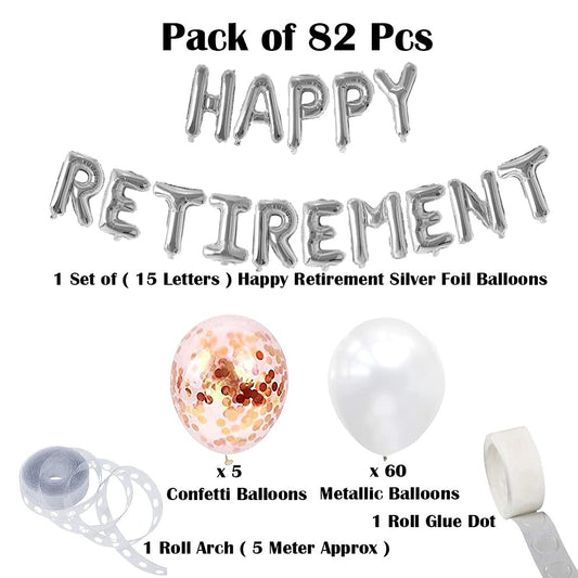 Happy Retirement Party Supplies Decoration Kit (82 Pcs Pack)