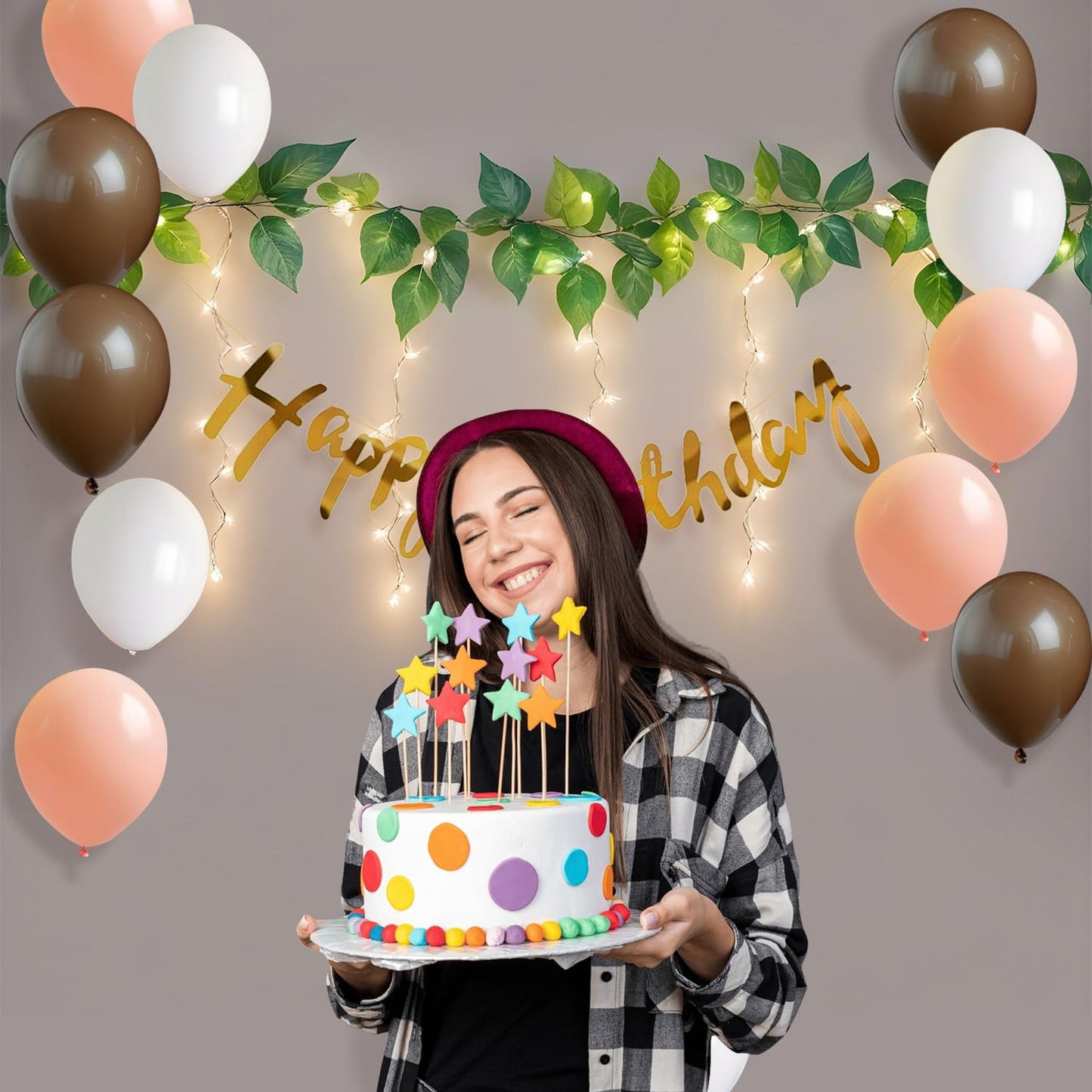 Pastel Balloons Birthday Decoration Kit For Girls – 18 Pcs combo