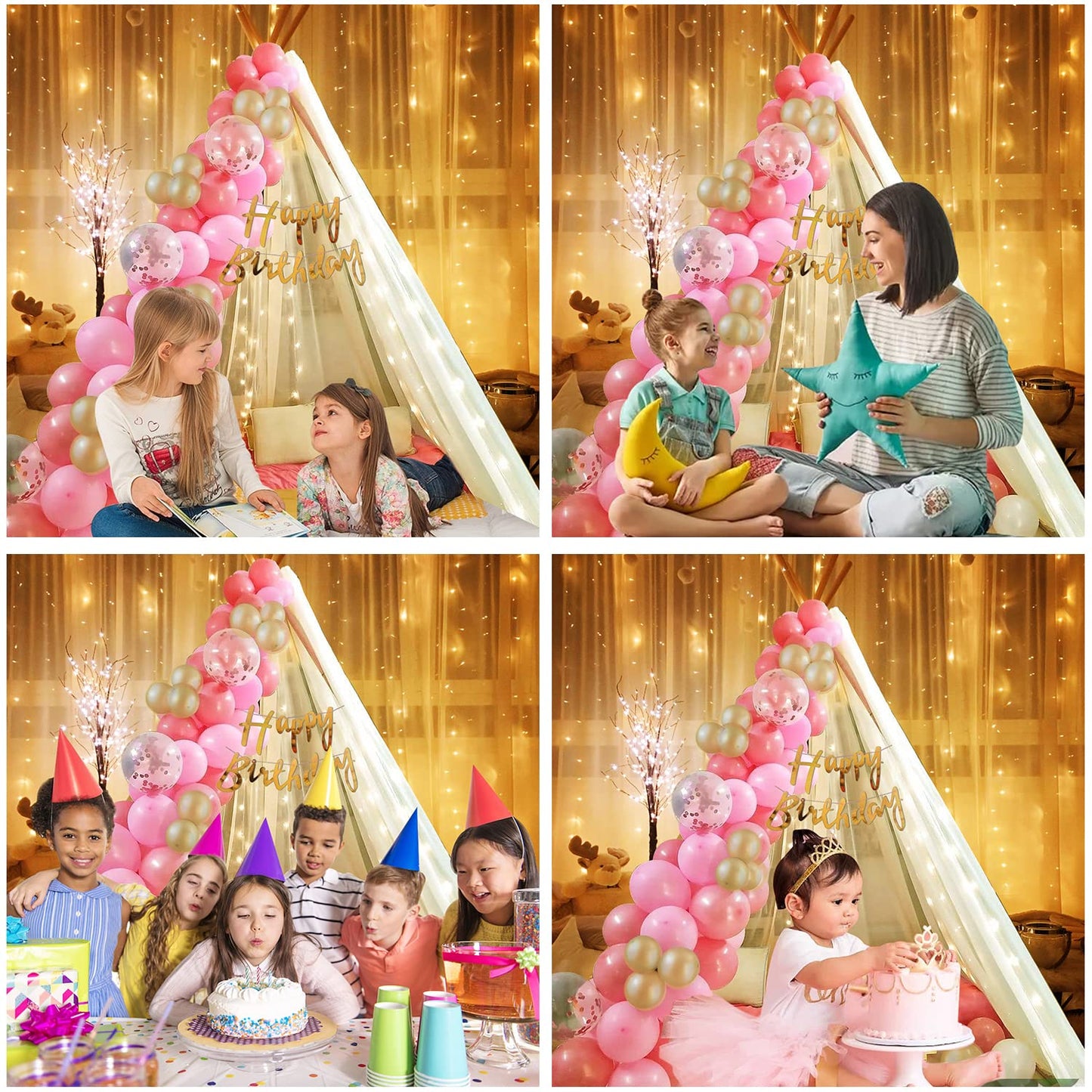 Happy Birthday Decoration Kit - 26 Pcs, Canopy Tent For Decoration