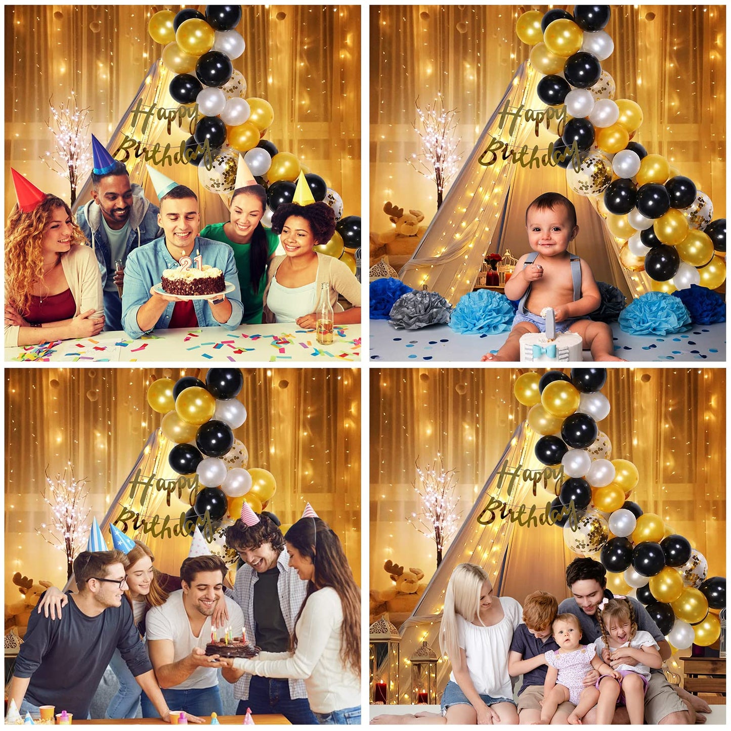 Birthday Decoration Kit For Husband- 26 Pcs Metallic Balloons For Decoration