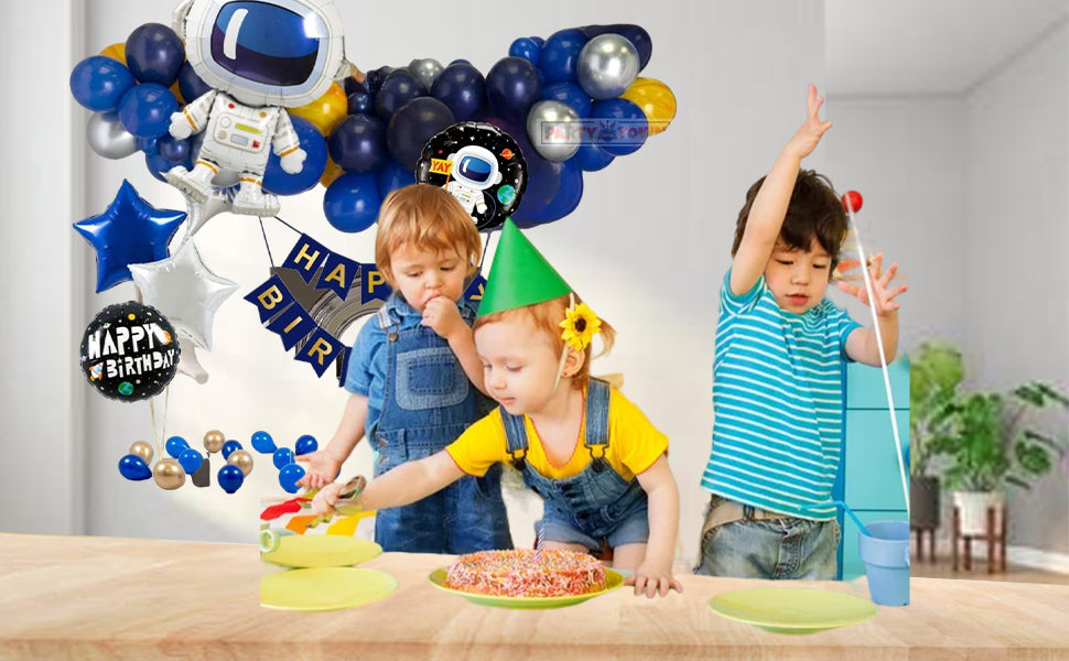 Party Town 48-Piece Astronaut Space Balloon Pack, Helium Supported, 32-inch Foil