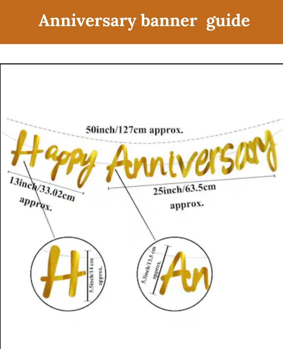 Happy Anniversary Decoration Item For Cabana Tent 41 pcs set Theme