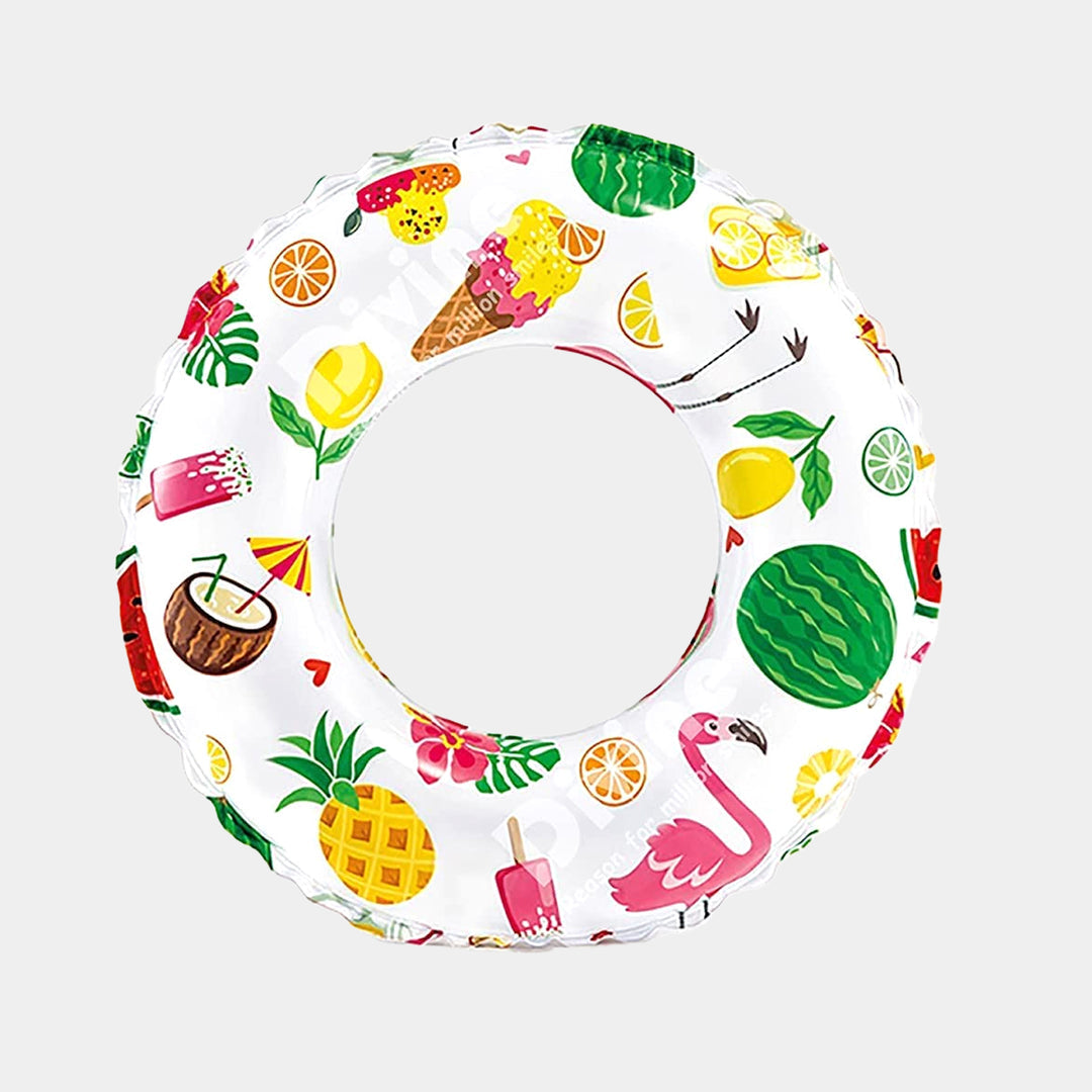 20 INCHES LIVELY PRINT INFLATABLE SWIM RING TUBE 51CM