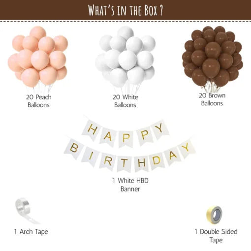 Pastel Color Balloons For Birthday Decoration for Girls Pack of -63