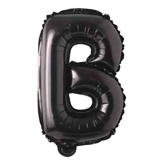 Customized alphabet foil balloons in Black color