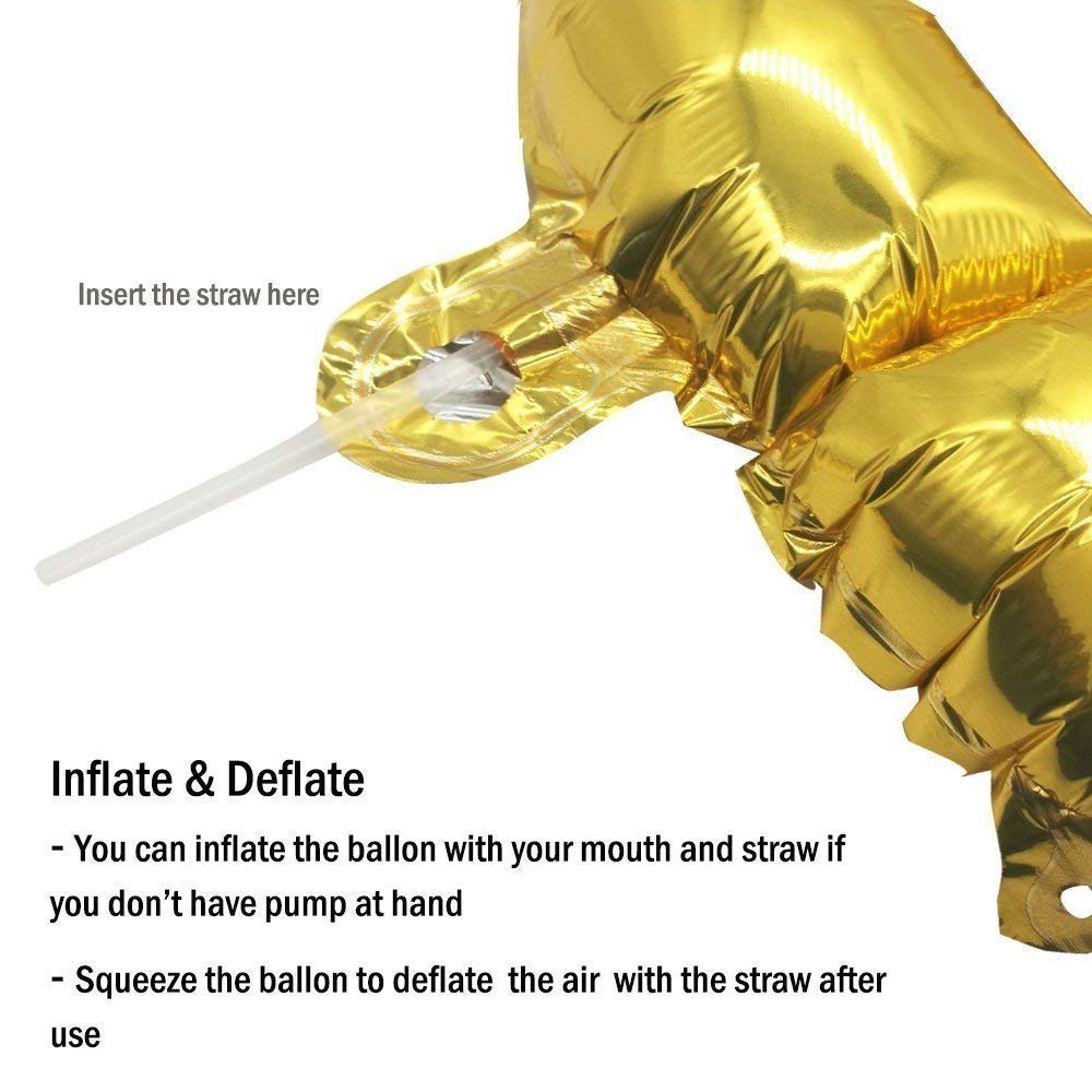 Birthday Party Decoration Shinny Chrome Balloons and Letter Foil Balloons Set of 62 Pcs