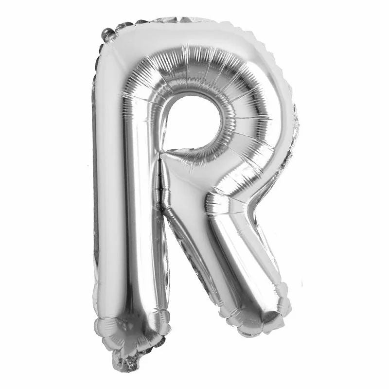 Customized alphabet foil balloons in silver colour