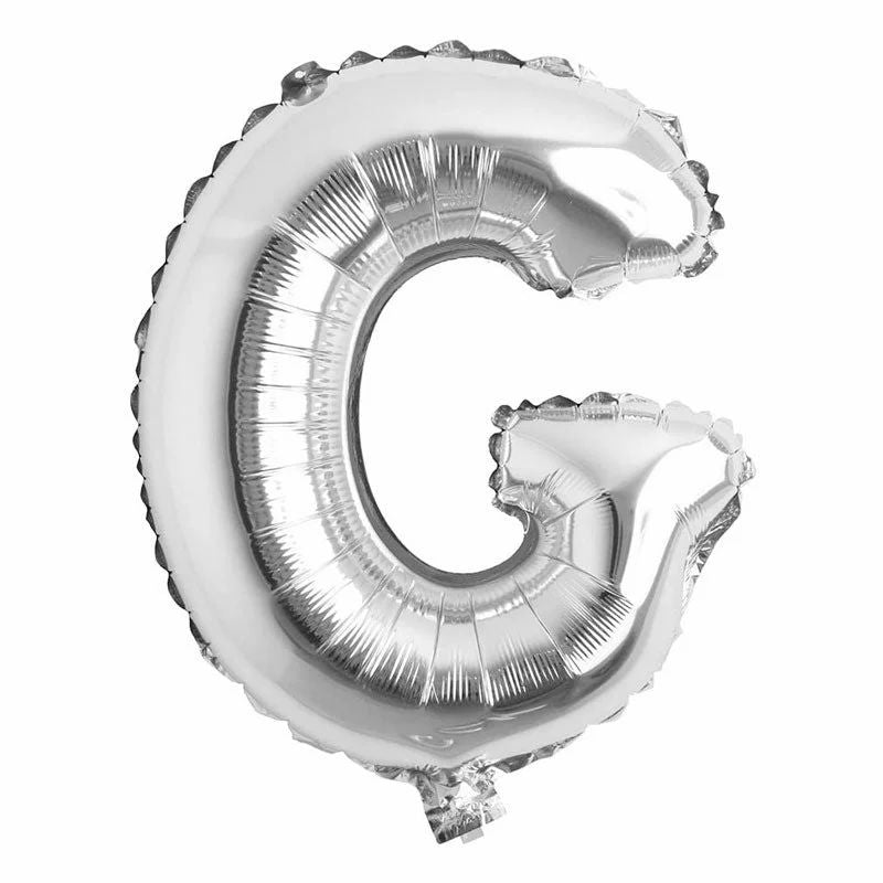Customized alphabet foil balloons in silver colour