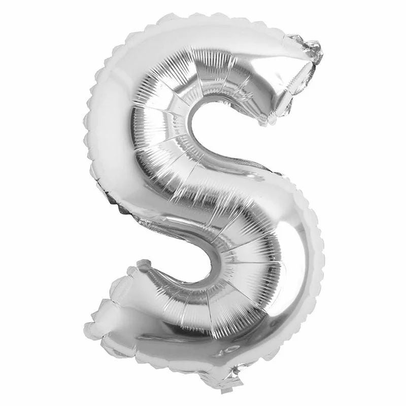 Customized alphabet foil balloons in silver colour