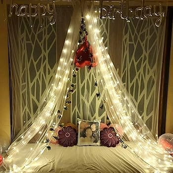 Romantic room decor anniversary or valentine's cabana Theme 6 pcs pack