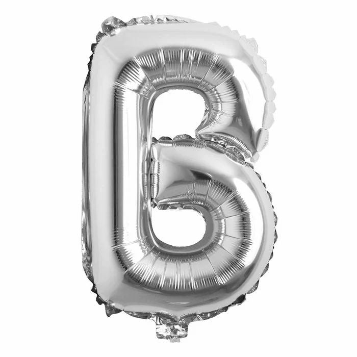 Customized alphabet foil balloons in silver colour