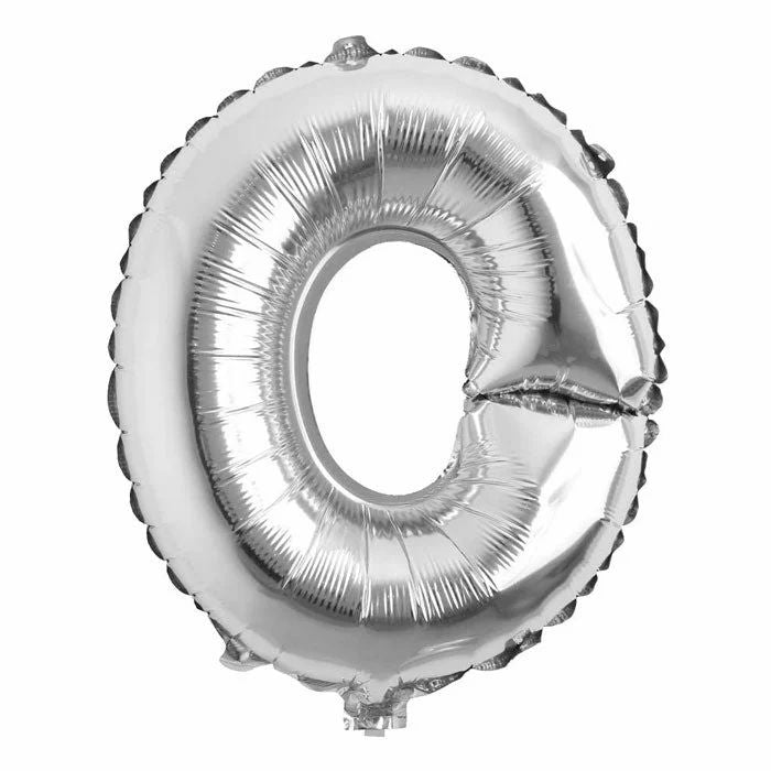 Customized alphabet foil balloons in silver colour