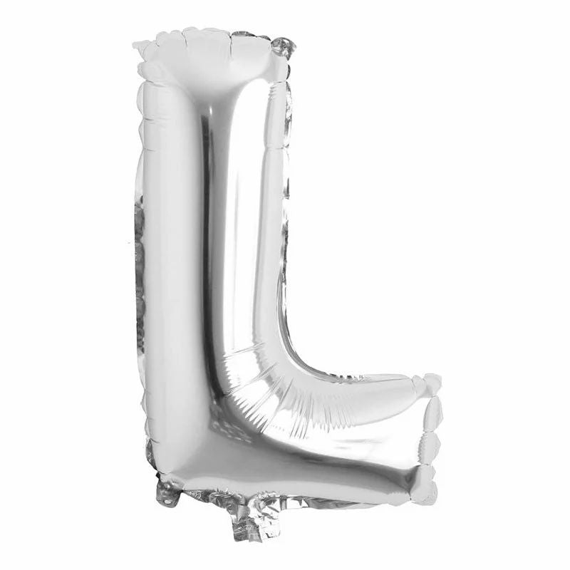Customized alphabet foil balloons in silver colour