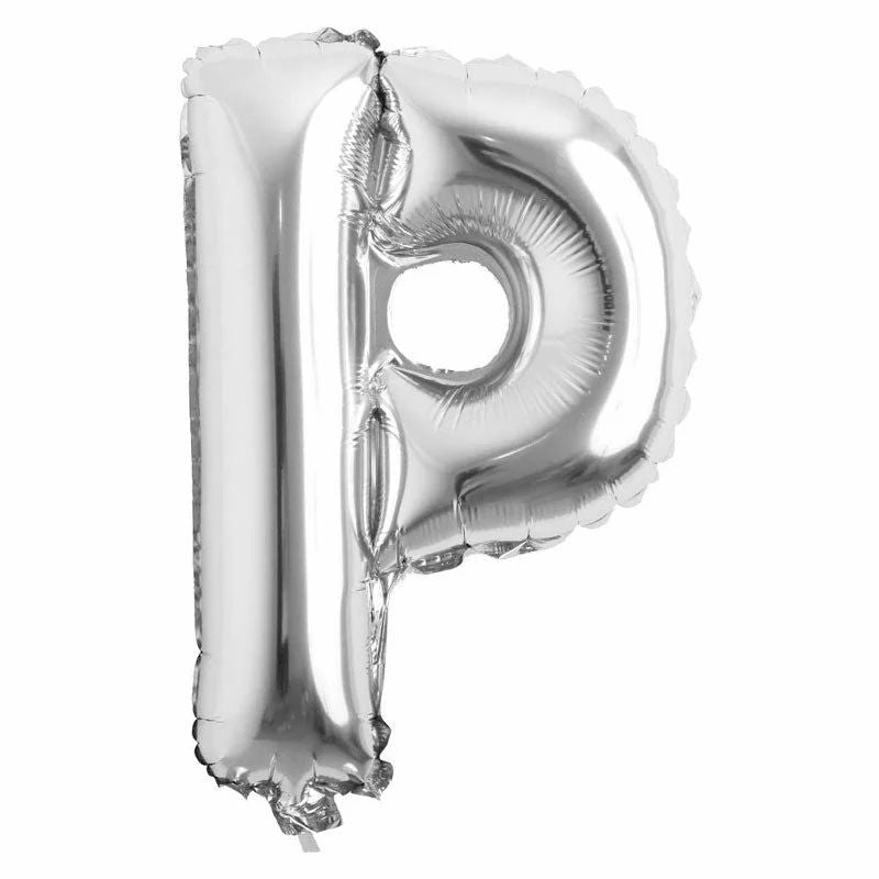 Customized alphabet foil balloons in silver colour