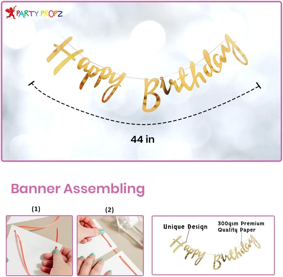 Butterfly's Birthday decoration 80 Pcs pack curtains tapes banner fairy light balloon kit