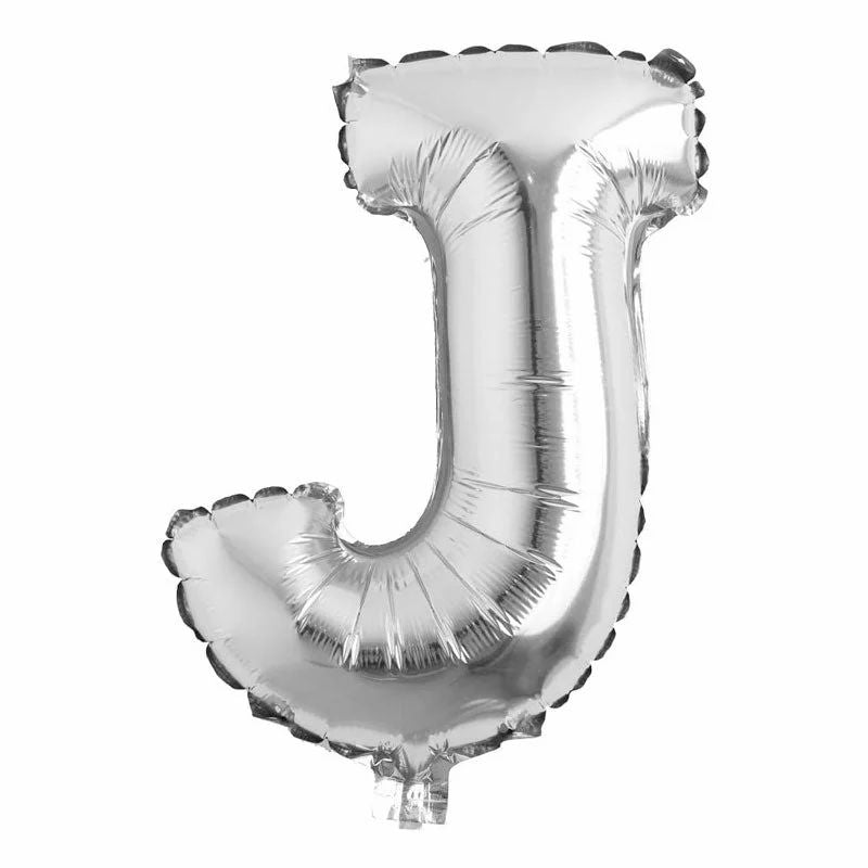 Customized alphabet foil balloons in silver colour