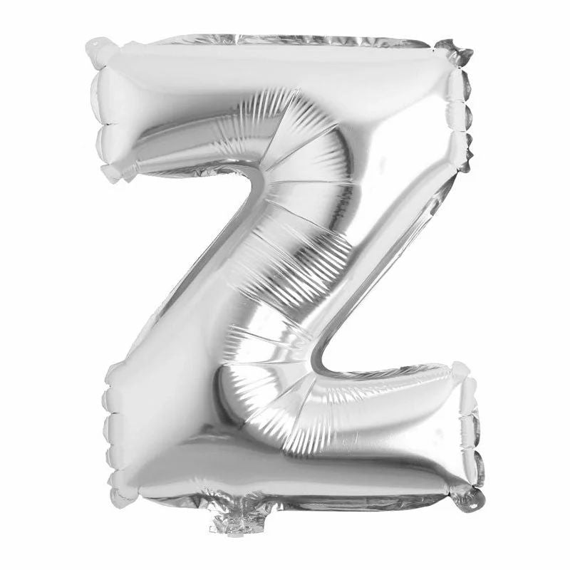 Customized alphabet foil balloons in silver colour