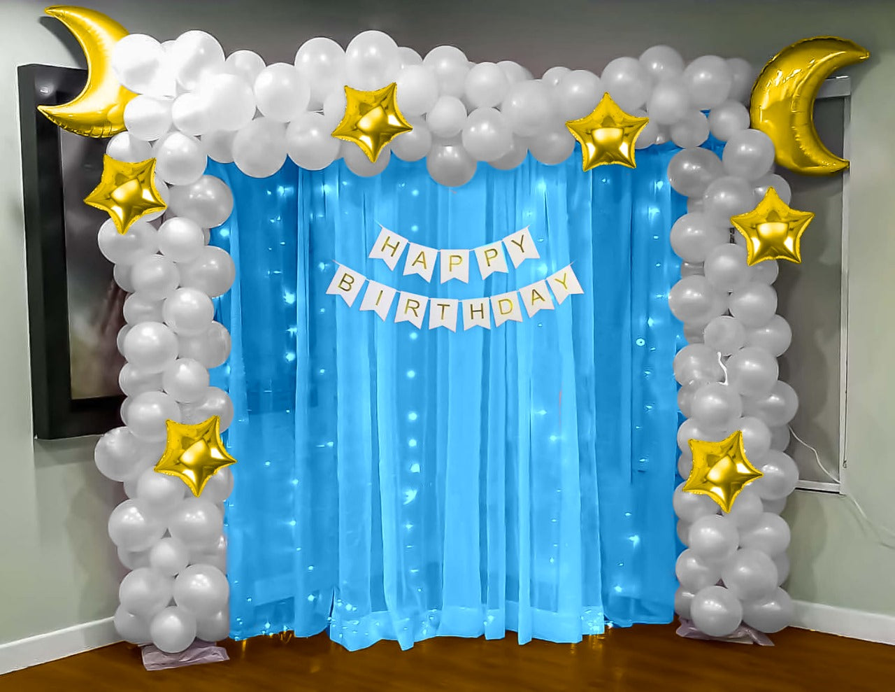 Star & Moon theme Birthday decoration Kit