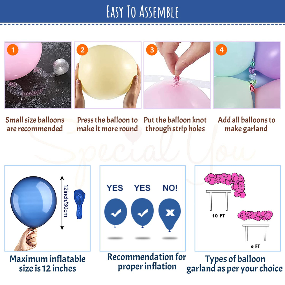 Blue Birthday Decoration Kit 68 items