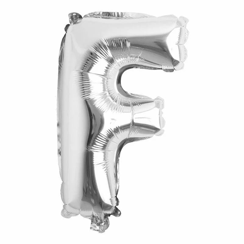 Customized alphabet foil balloons in silver colour