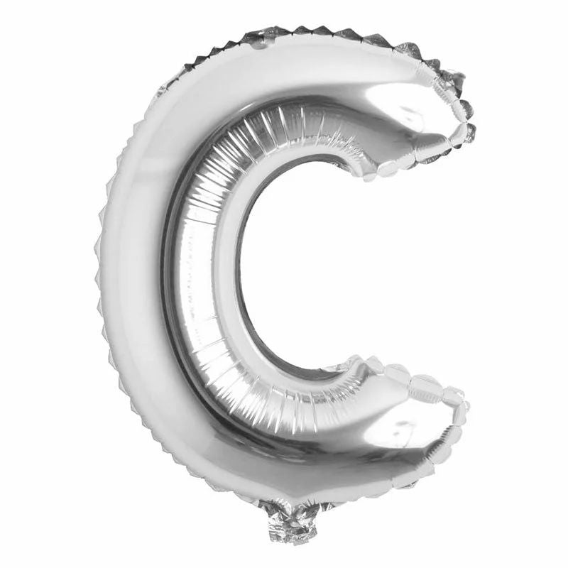 Customized alphabet foil balloons in silver colour