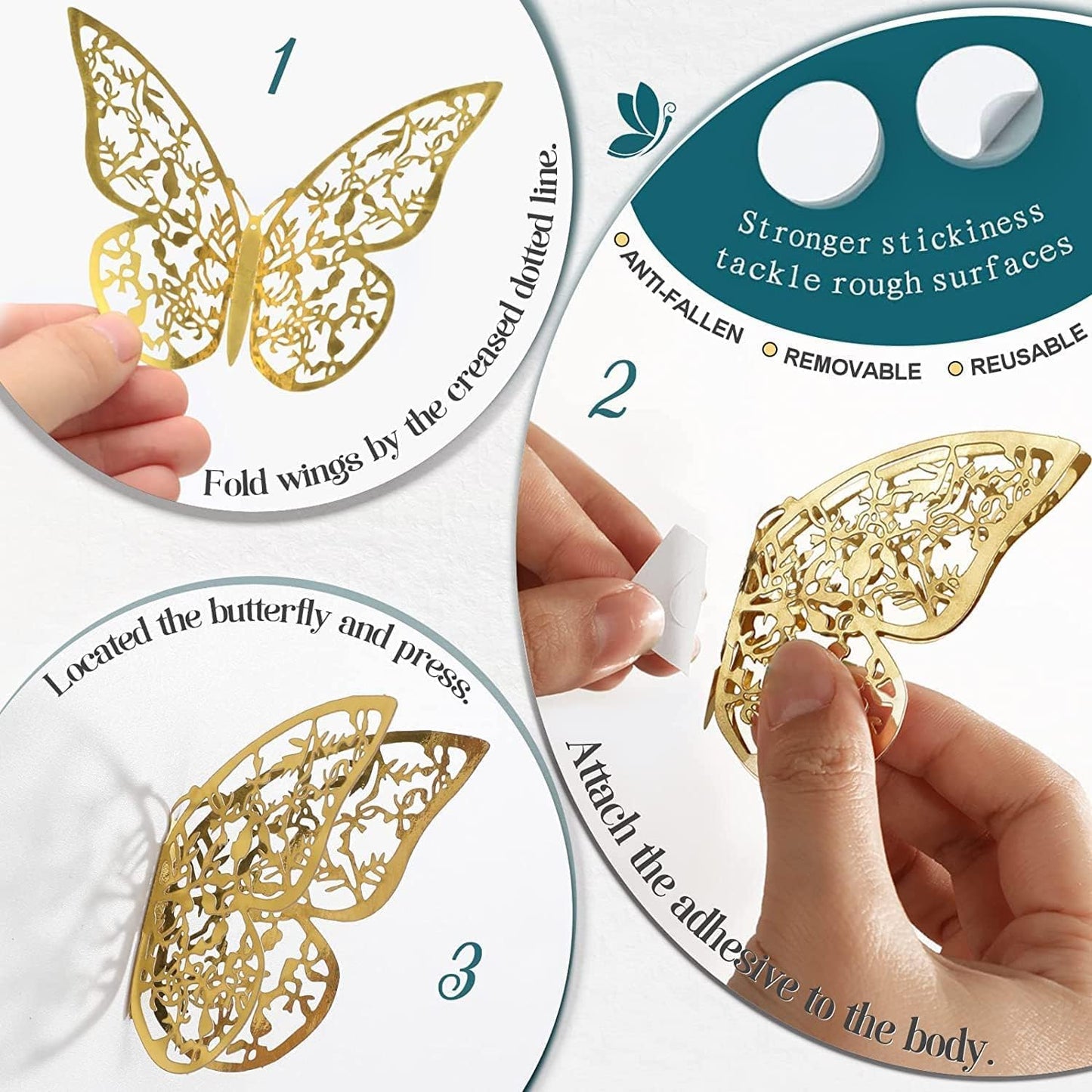 Butterfly's Birthday decoration 80 Pcs pack curtains tapes banner fairy light balloon kit