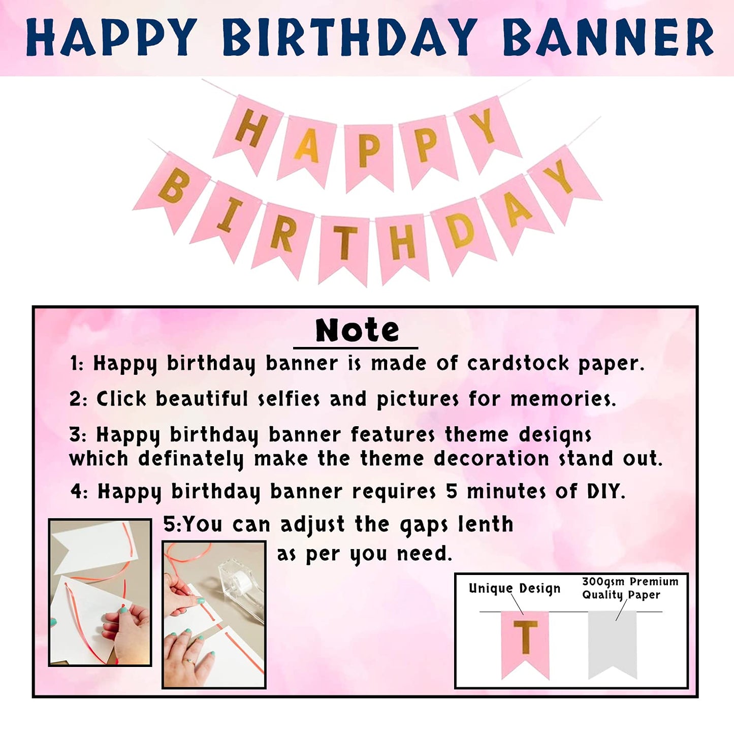 Unicorn Theme Birthday Decoration Kit – 50 pcs combo