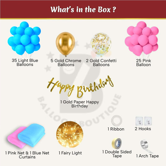 Baby birthday Decoration kit - Set of 76 Pcs