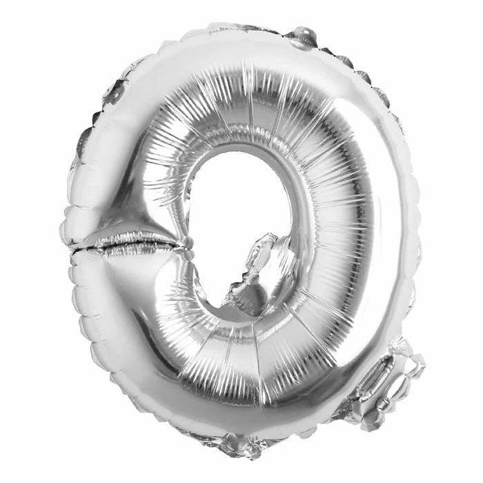 Customized alphabet foil balloons in silver colour