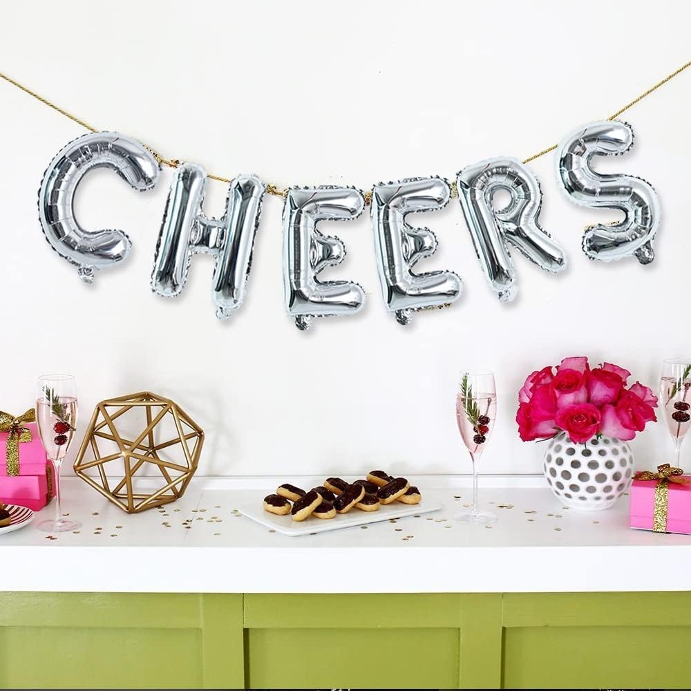 Customized alphabet foil balloons in silver colour