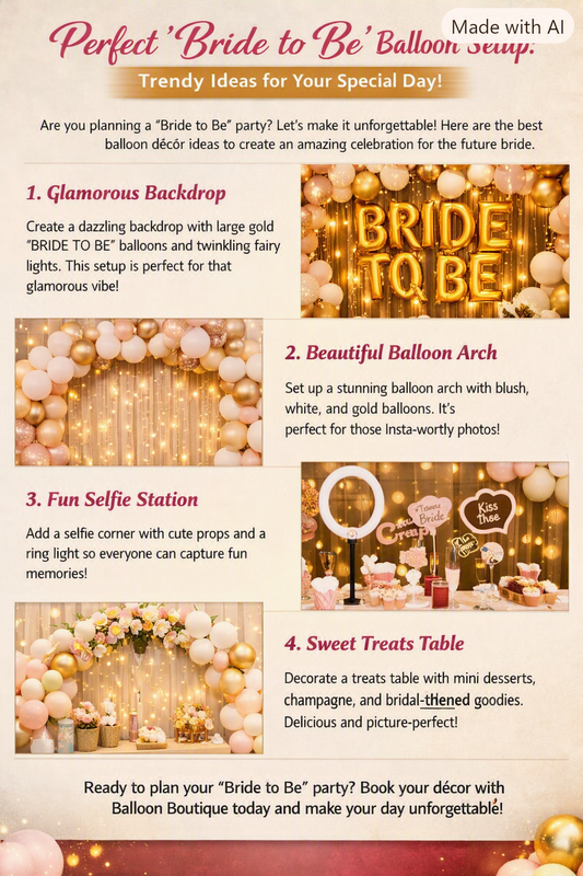 Bride to Be balloon setup