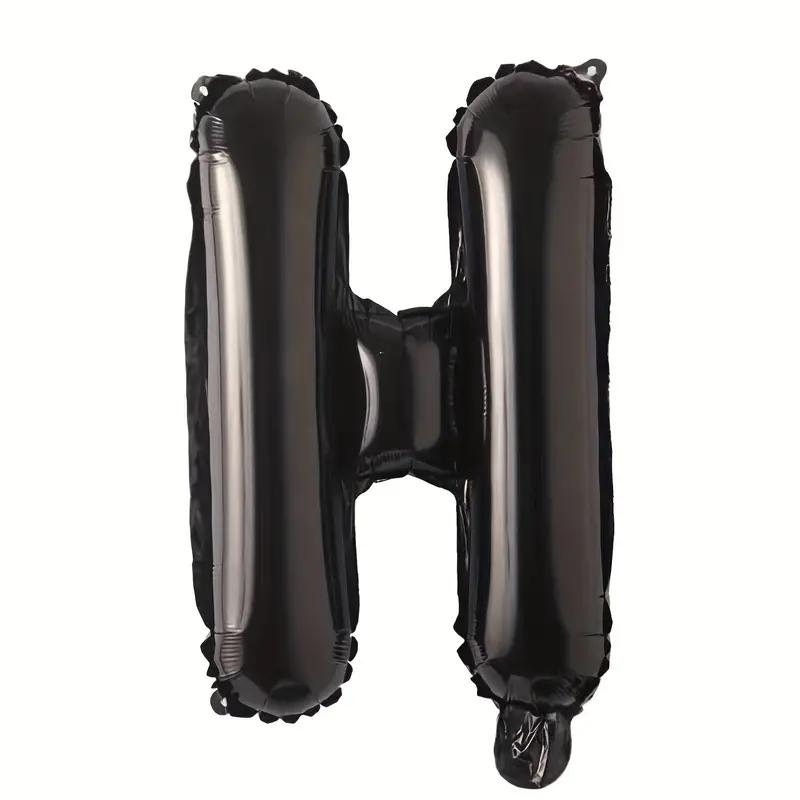 Customized alphabet foil balloons in Black color