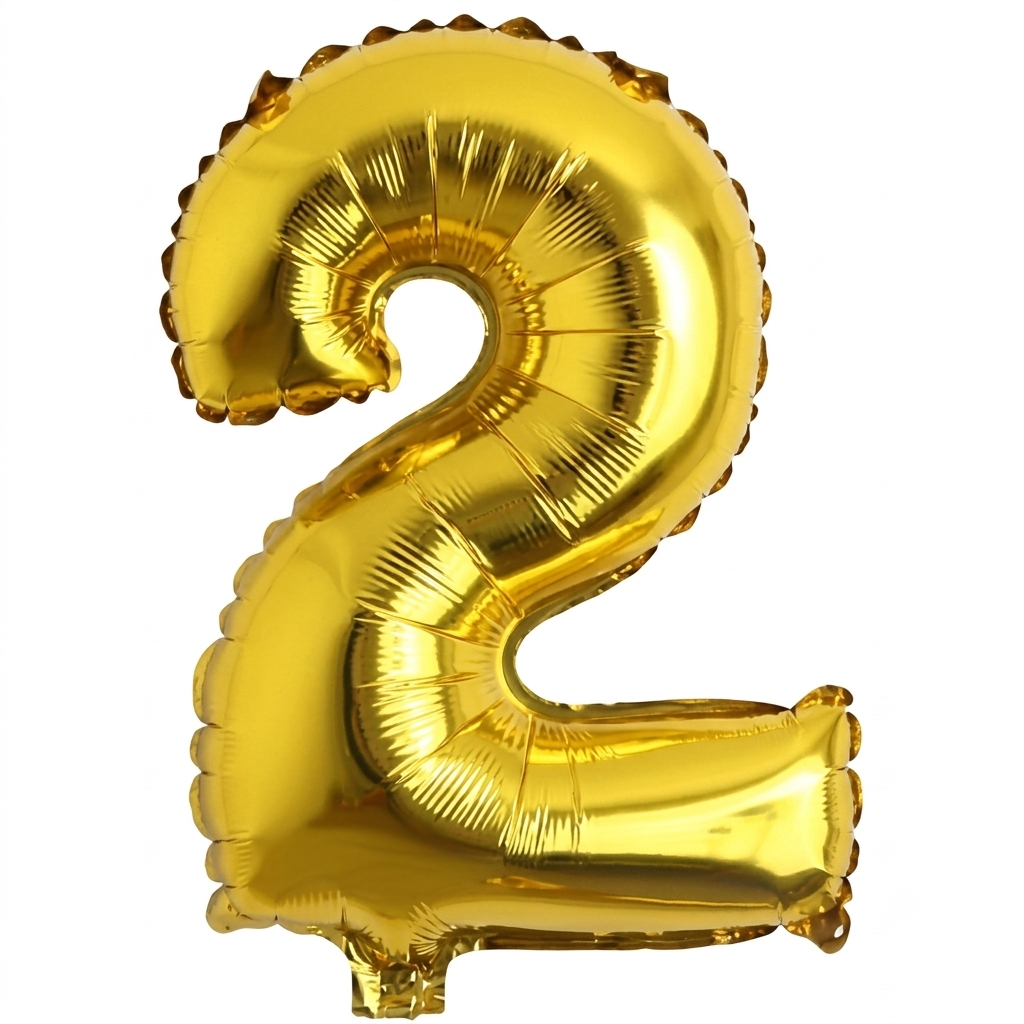 Foil number Balloons Party Decoration 16 inches (Golden)