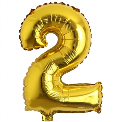 Foil number Balloons Party Decoration 16 inches (Golden)