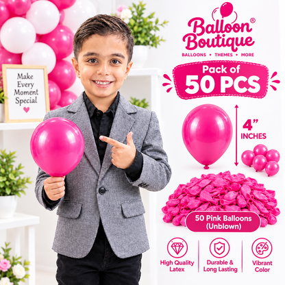 4 Inch Balloons - 50 Pcs Pack