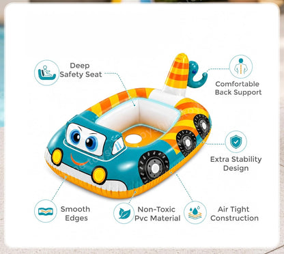 Cutie Car Ring Tube Water Play Centre Toy for Kids - 78 x 58 Cms