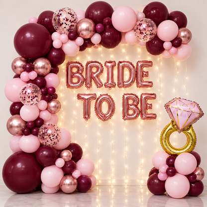 Burgundy Bride To Be - 83 Pcs Kit