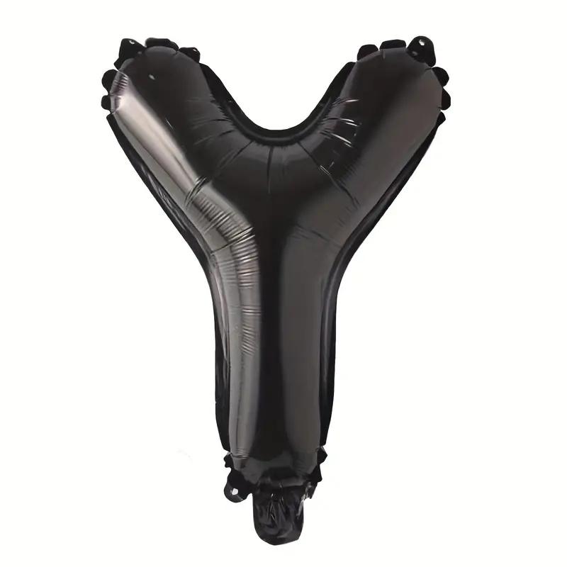 Customized alphabet foil balloons in Black color