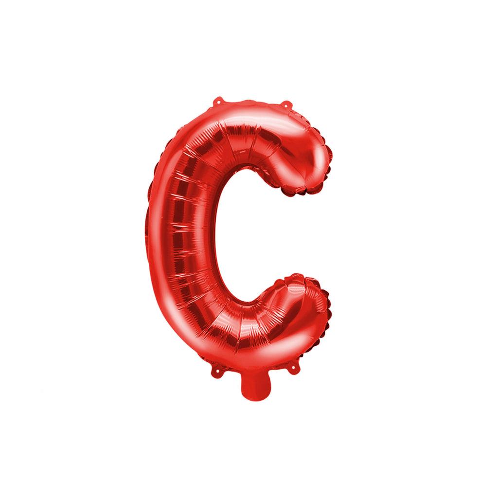 Customized alphabet foil balloons in Red color