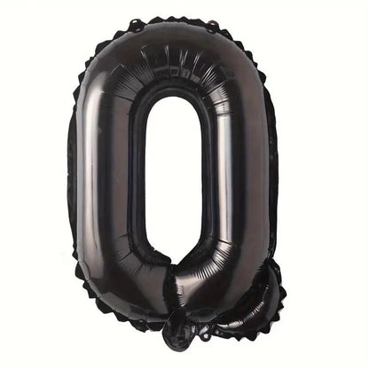 Customized alphabet foil balloons in Black color