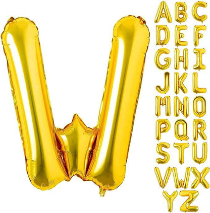 Customized alphabet foil balloons in Golden color
