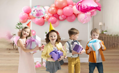 Party Town 48-Piece Flamingo Balloon Kit: Tropical Pink Pastel Arch Decorations