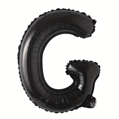 Customized alphabet foil balloons in Black color